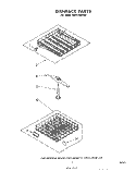 DISHRACK Diagram and Parts List for GSHF7801W0  Whirlpool Dishwasher
