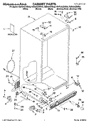 CABINET PARTS Diagram and Parts List for KSRU25CRBL00  KitchenAid Refrigerator