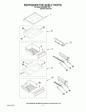 REFRIGERATOR SHELF PARTS Diagram and Parts List for KSSO48FTX04  KitchenAid Refrigerator