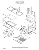 SHELF PARTS Diagram and Parts List for KFIS20XVMS6  KitchenAid Refrigerator