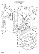CABINET Diagram and Parts List for KGYE677BWH3  KitchenAid Dryer
