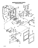 DISPENSER FRONT Diagram and Parts List for KSRS27QWWH00  KitchenAid Refrigerator