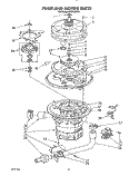PUMP AND MOTOR Diagram and Parts List for KPDI620T0  KitchenAid Dishwasher