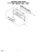 CONTROL PANEL PARTS Diagram and Parts List for RBS305PDS17  Whirlpool Wall Oven