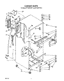 CABINET Diagram and Parts List for RT16DKYVW11  Roper Refrigerator
