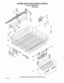 UPPER RACK AND TRACK PARTS Diagram and Parts List for KUDE60FXPA0  KitchenAid Dishwasher