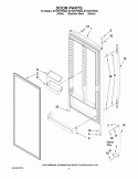 DOOR PARTS Diagram and Parts List for EV187NYRV06  Whirlpool Freezer