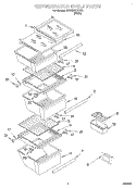 REFRIGERATOR SHELF Diagram and Parts List for 6ED22PKXFW01  Whirlpool Refrigerator