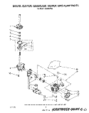 BRAKE, CLUTCH, GEARCASE, MOTOR AND PUMP Diagram and Parts List for LA5400XTN0  Whirlpool Washer