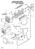 ICEMAKER PARTS Diagram and Parts List for KSSS48FMX02  KitchenAid Refrigerator