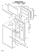 DOOR PARTS Diagram and Parts List for ET8RHMXKT04  Whirlpool Refrigerator