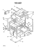 OVEN Diagram and Parts List for SF310PEYQ1  Whirlpool Range