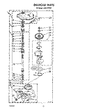 GEARCASE Diagram and Parts List for LA5610XTW1  Whirlpool Washer