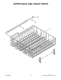 UPPER RACK AND TRACK PARTS Diagram and Parts List for IUD8500BX0  Whirlpool Dishwasher