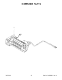ICEMAKER PARTS Diagram and Parts List for 7WF736SDAM10  Whirlpool Refrigerator