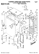 CABINET LINER AND DOOR PARTS Diagram and Parts List for JIM158XBRB0  Whirlpool Ice Maker