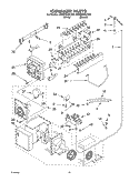ICEMAKER Diagram and Parts List for GD5NHGXLQ00  Whirlpool Refrigerator