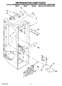 REFRIGERATOR LINER PARTS Diagram and Parts List for KSRG25FTST02  KitchenAid Refrigerator