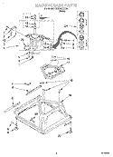 MACHINE BASE Diagram and Parts List for CAWB427JQ0  Crosley Washer