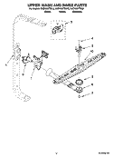 UPPER WASH AND RINSE PARTS Diagram and Parts List for KUDK03FTWH2  KitchenAid Dishwasher