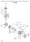 BRAKE, CLUTCH, GEARCASE, MOTOR AND PUMP PARTS Diagram and Parts List for IJ42001  Inglis Washer