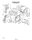 BULKHEAD Diagram and Parts List for LG5761XSW0  Whirlpool Dryer
