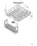 LOWER RACK Diagram and Parts List for KUDP22ST0  KitchenAid Dishwasher
