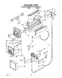 ICEMAKER Diagram and Parts List for KSRS25QXAL10  KitchenAid Refrigerator