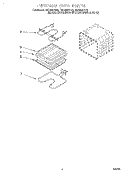 INTERNAL OVEN Diagram and Parts List for RBD306PDB2  Whirlpool Wall Oven