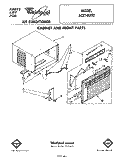 CABINET AND FRONT Diagram and Parts List for ACE144XS0  Whirlpool Air Conditioner