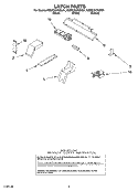 LATCH PARTS Diagram and Parts List for KEMC307KBL01  KitchenAid Microwave Oven Combo