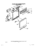 FRAME AND CONSOLE Diagram and Parts List for DU8016XX0  Whirlpool Dishwasher