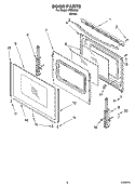 DOOR PARTS, OPTIONAL PARTS Diagram and Parts List for IRE82302  Inglis Range