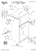 CABINET, LITERATURE Diagram and Parts List for 4VET16GKGN00  Whirlpool Refrigerator