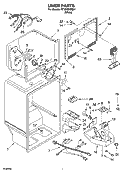 LINER PARTS Diagram and Parts List for RT18HDXPQ01  Roper Refrigerator
