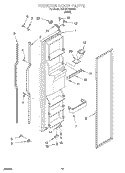 FREEZER DOOR Diagram and Parts List for 3XKGN7050F02  Whirlpool Refrigerator