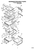 REFRIGERATOR SHELF PARTS Diagram and Parts List for KSRA25KNSS00  KitchenAid Refrigerator