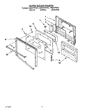 OVEN DOOR Diagram and Parts List for KEBS177YWH1  KitchenAid Wall Oven