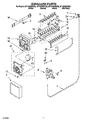 ICEMAKER PARTS Diagram and Parts List for GT1SHWXPS02  Whirlpool Refrigerator