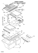 SHELF, OPTIONAL Diagram and Parts List for ET8FTKXKQ00  Whirlpool Refrigerator