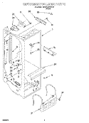 REFRIGERATOR LINER Diagram and Parts List for 3XARG488GF00  Whirlpool Refrigerator