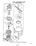 PUMP AND MOTOR Diagram and Parts List for DU4500XM0  Whirlpool Dishwasher