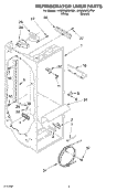 REFRIGERATOR LINER Diagram and Parts List for 4YGD25DCHW01  Whirlpool Refrigerator