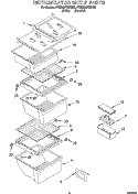REFRIGERATOR SHELF Diagram and Parts List for 4YED25PWDN00  Whirlpool Refrigerator