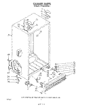 CABINET Diagram and Parts List for ED22MMXRWR1  Whirlpool Refrigerator