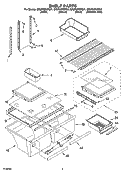 SHELF PARTS Diagram and Parts List for GR2FHMXPT01  Whirlpool Refrigerator