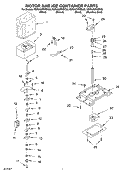 MOTOR AND ICE CONTAINER Diagram and Parts List for KSRA25FKWH00  KitchenAid Refrigerator