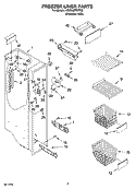 FREEZER LINER PARTS Diagram and Parts List for KSRX22FSST02  KitchenAid Refrigerator