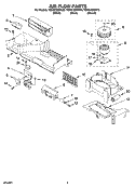 AIR FLOW PARTS Diagram and Parts List for YGH8155XMB0  Whirlpool Microwave