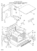 OVEN, LITERATURE Diagram and Parts List for KEBS107BAL3  KitchenAid Wall Oven